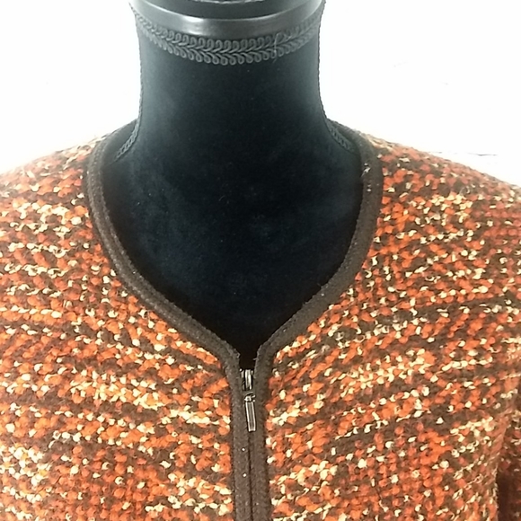 Talbots Autumn Color Wool Blend Zippered Jacket - Picture 7 of 12